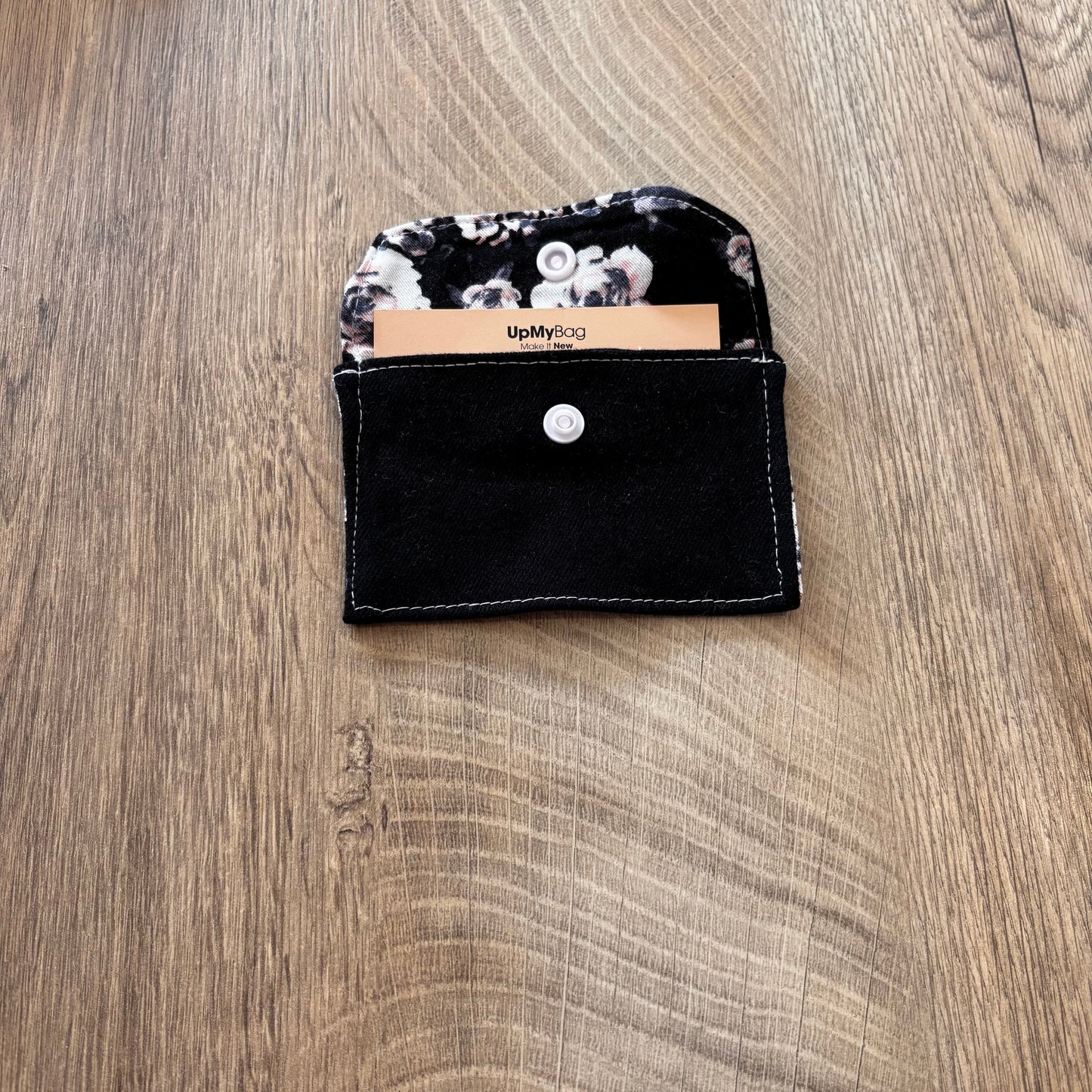Porte-cartes noir et rose