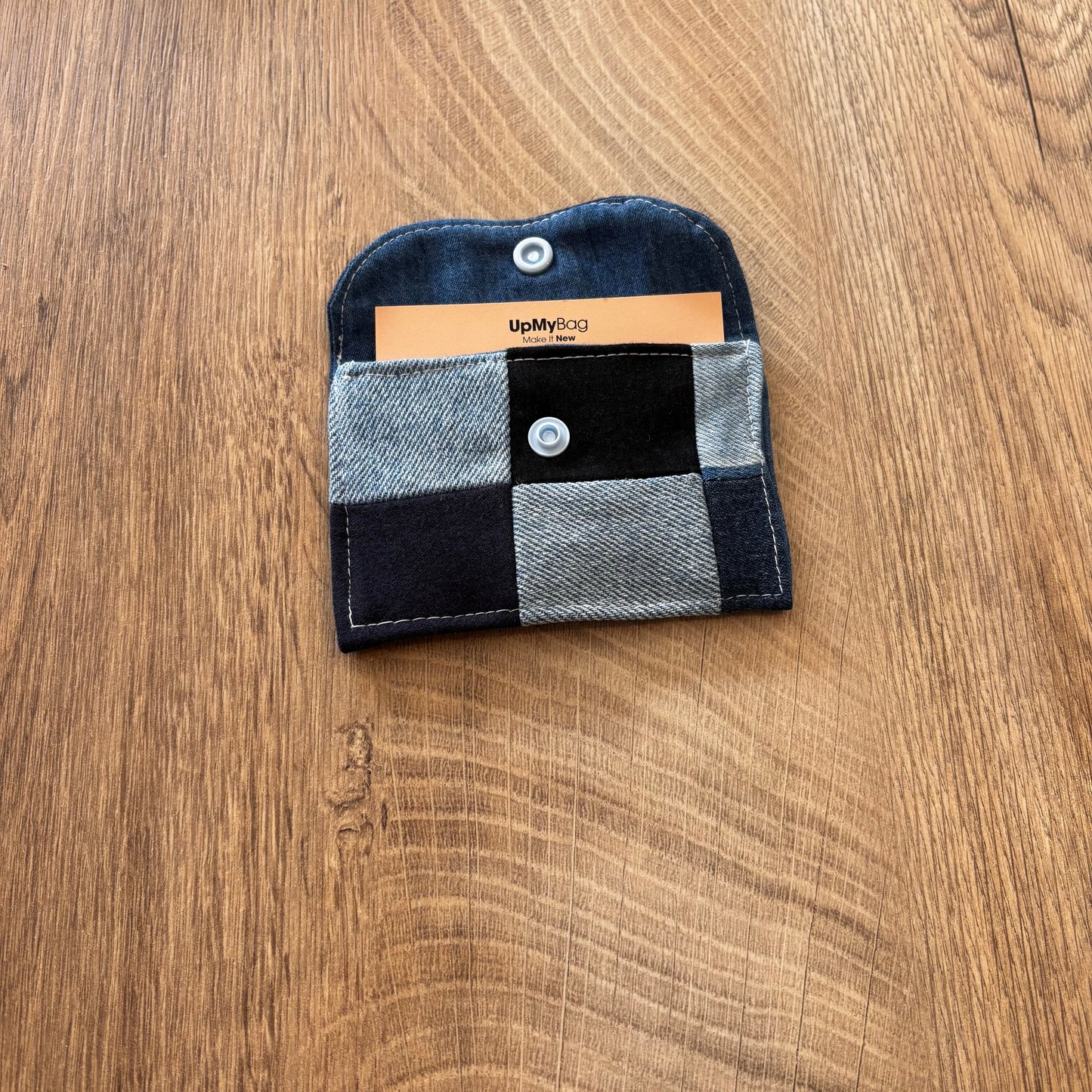 Porte-cartes jean patchwork