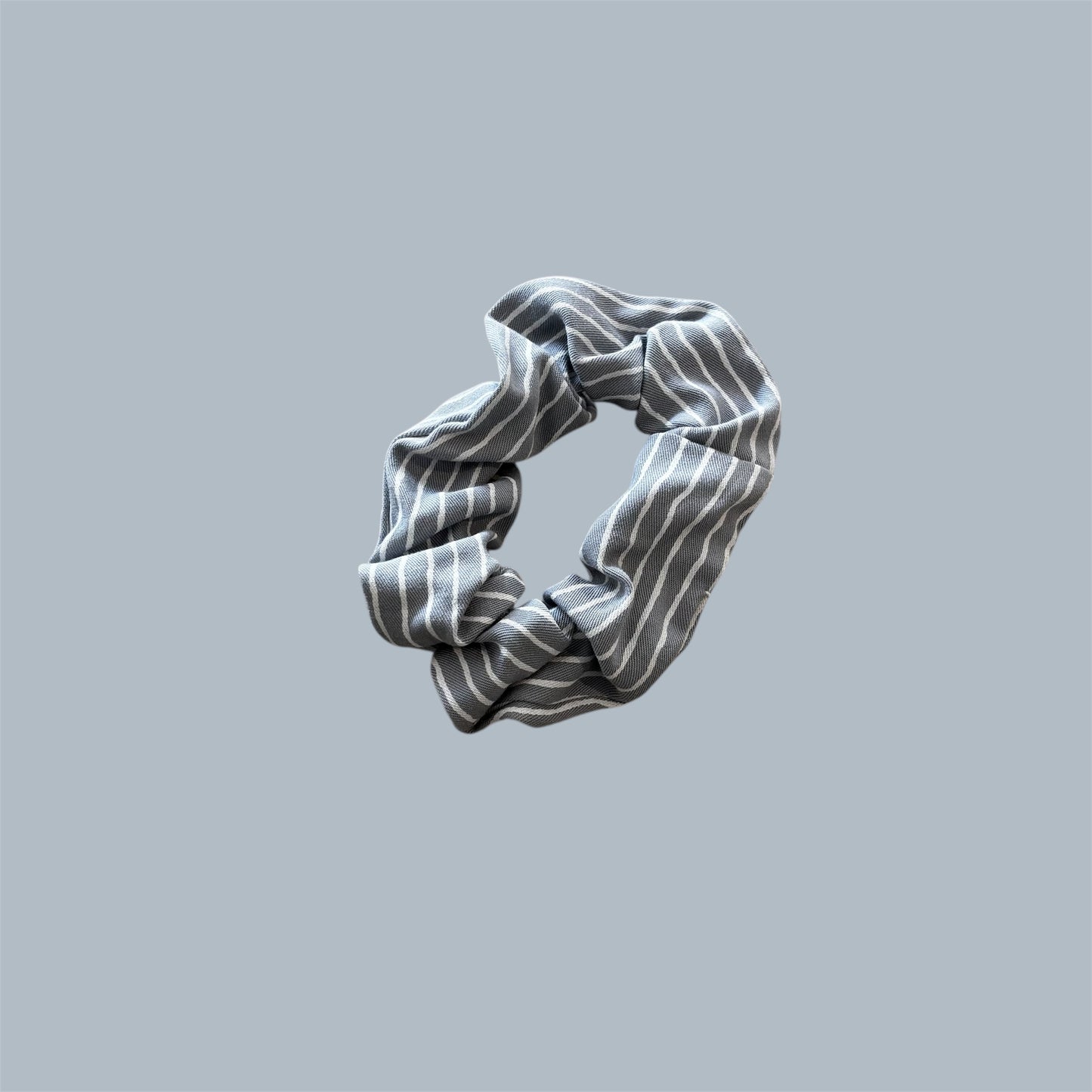 Chouchou Midi ligné gris et blanc