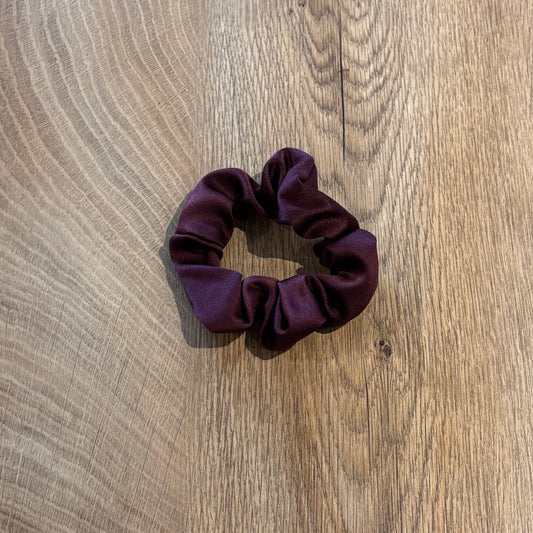 Chouchou midi satin prune