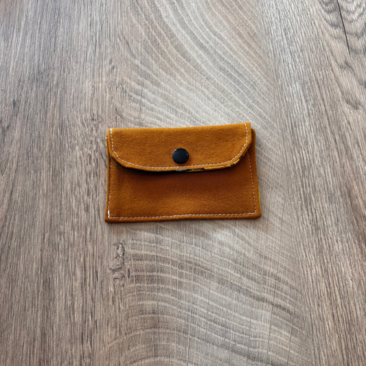 Porte-cartes jaune moutarde