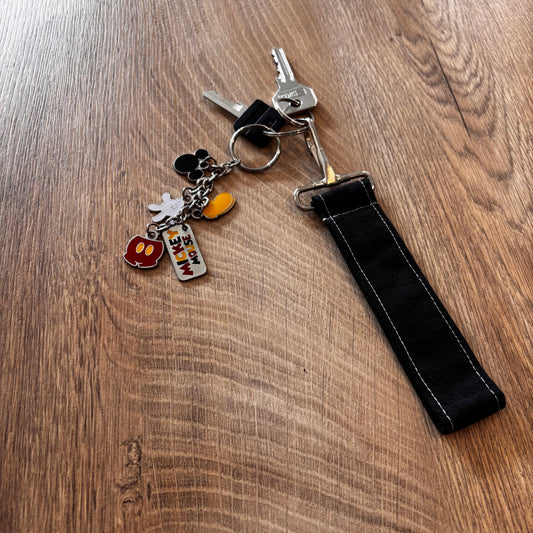 Porte-clés plat noir