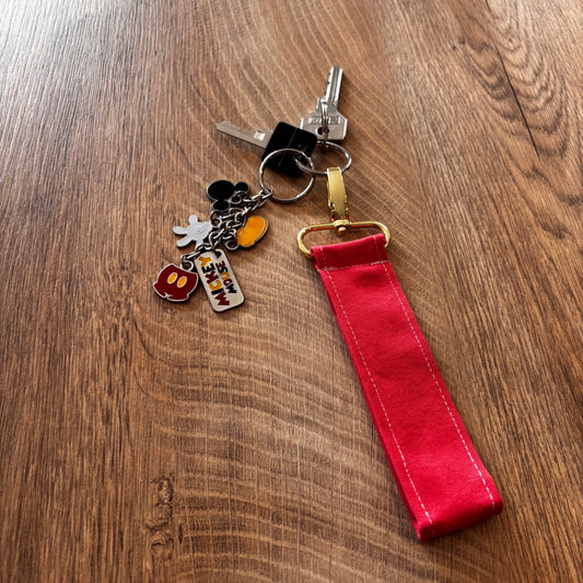 Porte-clés plat rose bonbon