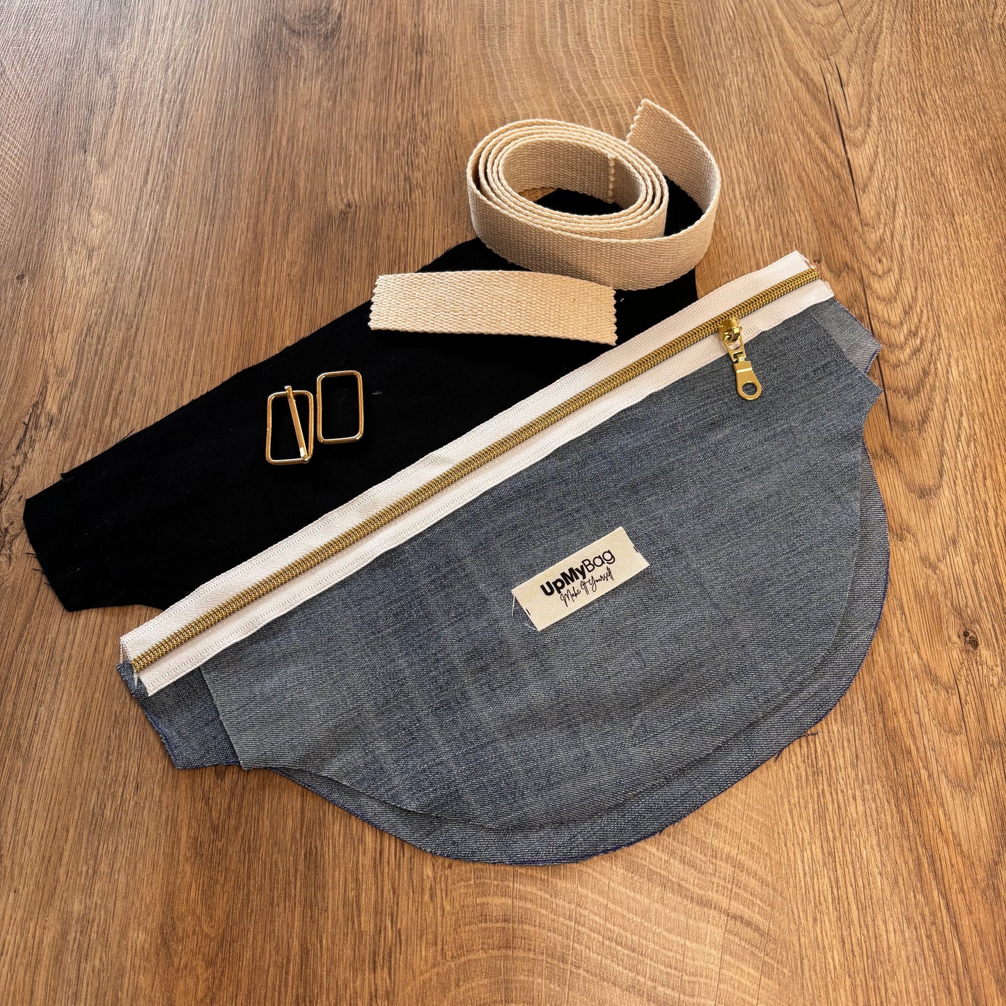 Kit Sac banane jean & bleu marine