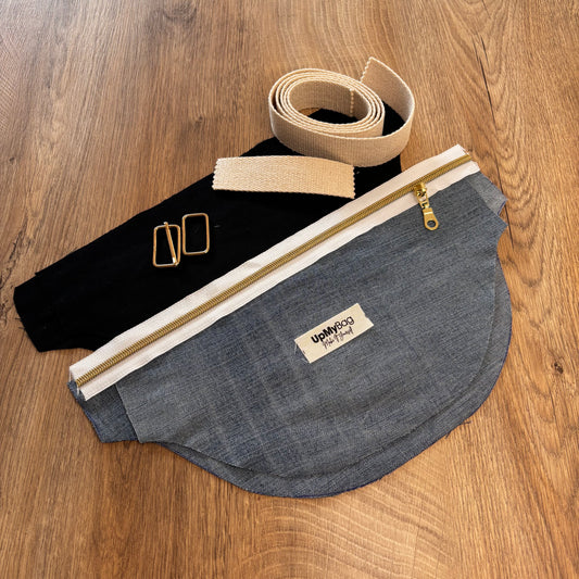 Kit Sac banane jean & bleu marine