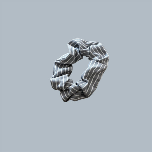 Chouchou Midi ligné gris et blanc